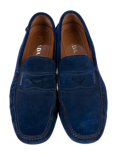 prada penny loafers uk|Prada suede loafer.